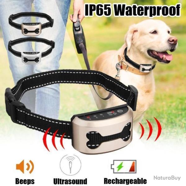 Collier Anti-Aboiement Training Collar - Rechargeable USB - Batterie au Lithium - LIVRAISON OFFERTE