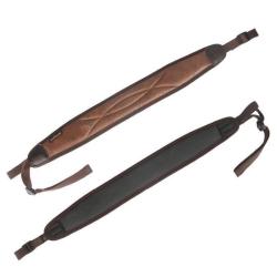 Bretelle Sangle TOURBON Fusil - Carabine - Cuir et N&eacute;opr&egrave;ne - Ajustable 62 &agrave; 97 cm LIVRAISON OFFERTE