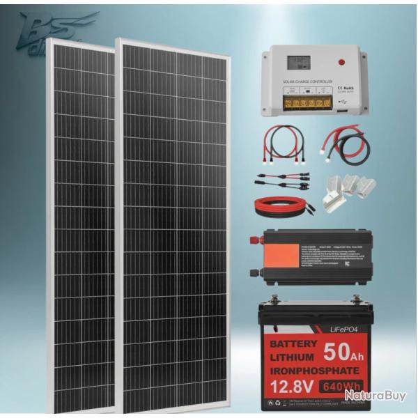 Kit solaire complet hors r�seau 200W 12V