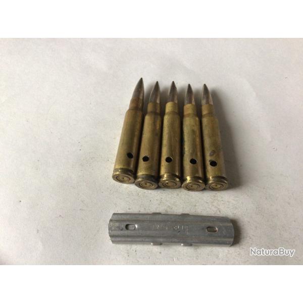 VENDU PAR LE-CUIRASSIER N�2 CLIP DE 5 BALLES DE CALIBRE 7,5 NEUTRALISEES