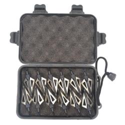 Lot de 12 T&ecirc;tes de Fl&egrave;che - Pointes &agrave; 3 Lames en Acier Inoxydable Tir &agrave; l'arc LIVRAISON OFFERTE