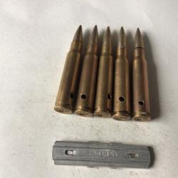 VENDU PAR LE-CUIRASSIER N&deg; 5 CLIP DE 5 BALLES DE CALIBRE 7,5 NEUTRALISEES