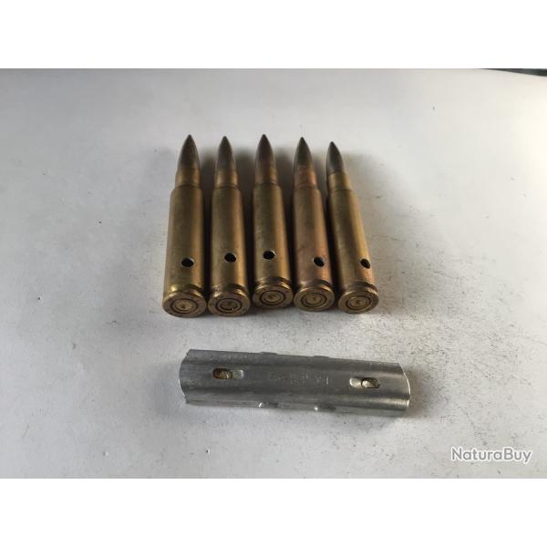 VENDU PAR LE-CUIRASSIER N� 8 CLIP DE 5 BALLES DE CALIBRE 7,5 NEUTRALISEES