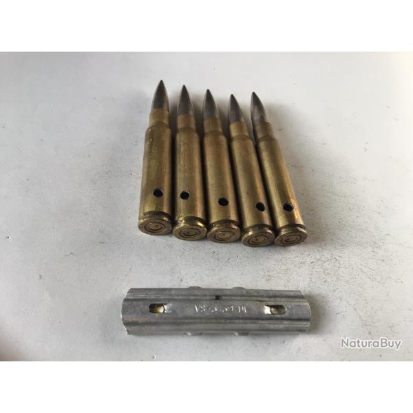 VENDU PAR LE-CUIRASSIER N� 6 CLIP DE 5 BALLES DE CALIBRE 7,5 NEUTRALISEES