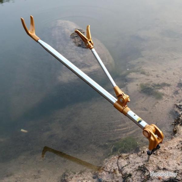 Support de Canne � P�che / Rod Pod R�tractable Longueur D�pli� Max 2.10 M Poisson LIVRAISON GRATUITE