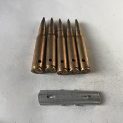 VENDU PAR LE-CUIRASSIER N&deg; 13 CLIP DE 5 BALLES DE CALIBRE 7,5 NEUTRALISEES