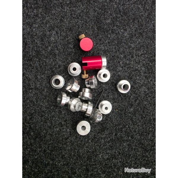 Hornady Lock-N-Load � Comparateur de dimension - Support avec 5 bagues + Hornady L-N-L Bullet Compar