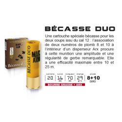 Cartouches MARY ARM BECASSE DUO Calibre 20/70 30grs N&deg;8-10 arx