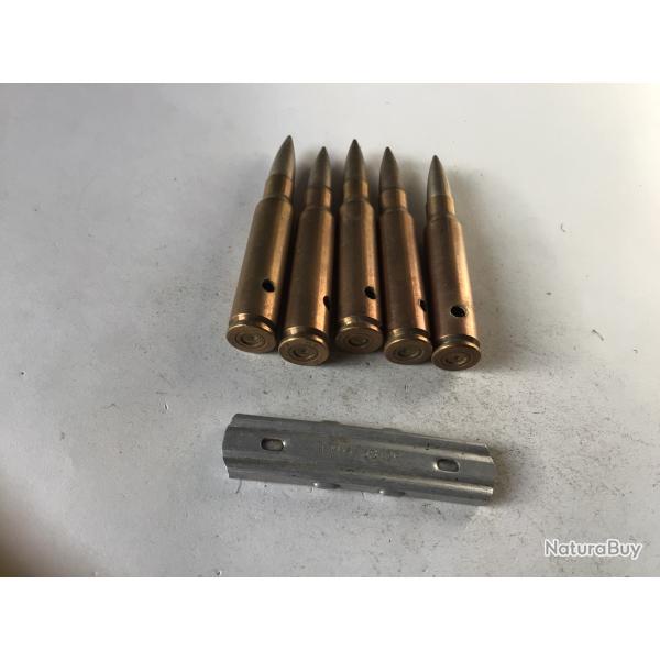 VENDU PAR LE-CUIRASSIER N� 10 CLIP DE 5 BALLES DE CALIBRE 7,5 NEUTRALISEES