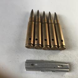 VENDU PAR LE-CUIRASSIER N&deg; 11 CLIP DE 5 BALLES DE CALIBRE 7,5 NEUTRALISEES