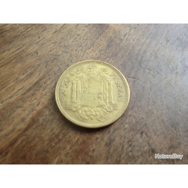 monnaie  2,5 pesetas  1953