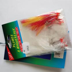 Lot de 2 paquets X 5 bas de ligne Plumes Maquereaux 5 ham 1/10 - 0.50 135 cm