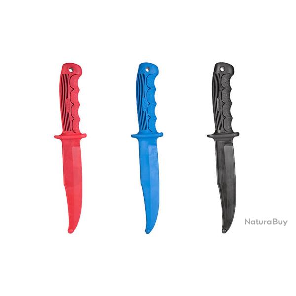 Couteau d'entra�nement en polym�re flexible Bleu