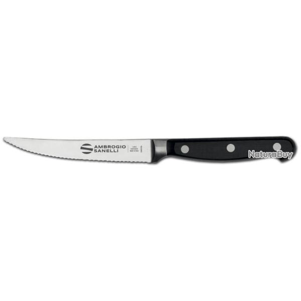 Couteau d'office dent� 11cm gamme Chef Ambrogio Sanelli pour Januel