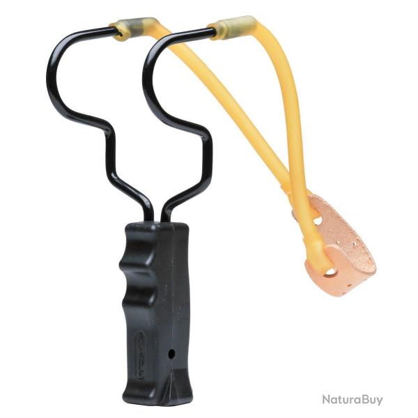 Lance-pierre poign�e cannel�e caoutchouc rond