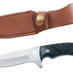 Couteau de chasse manche sculpt&eacute; sous blister