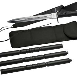 &Eacute;pieux 3 brins + dague longueur 180 cm