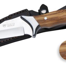 Couteau &agrave; d&eacute;pecer skinner &agrave; manche olivier