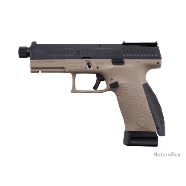 PISTOLET 6MM CZ P10C OR-OT CO2 BLOWBACK NOIR ET TAN