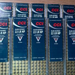 Lot de 1000 cartouches 22LR CCI Subsonic