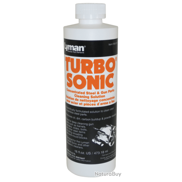 SOLUTION TURBO SONIC POUR BAC A ULTRASONS (POUR ACIER / INOX) 16 OZ