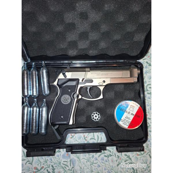 BERETTA M92 FS nickel co2 a plomb semi automatique double action