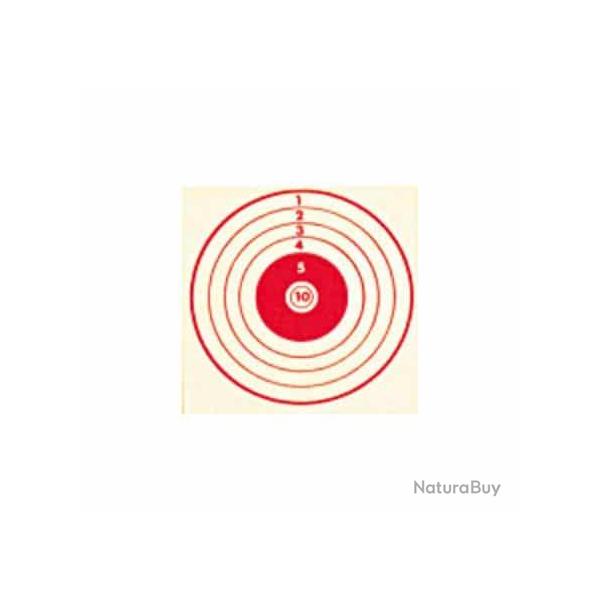 CIBLE 10X10 ROUGE X100