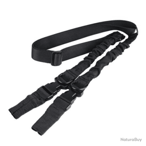 SANGLE 2 POINTS NOIR AVEC EPAULETTE