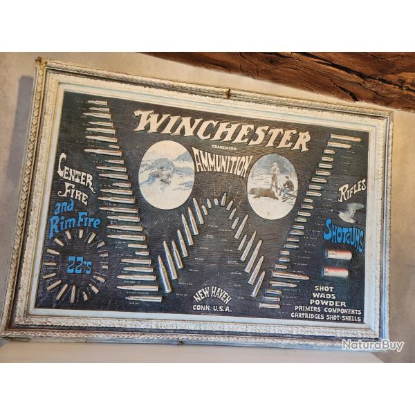 Panneau  publicitaire ,winchester Plastique  ann�e 1960 environ Cartouche