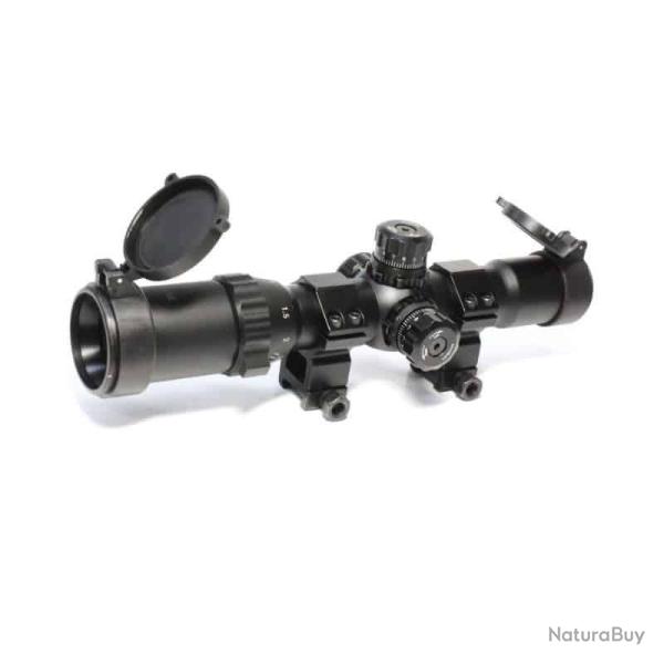 LUNETTE 1-4X28E ROUGE/VERT/BLEU (NOIR)