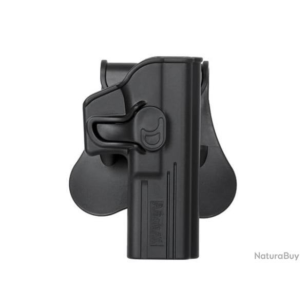 HOLSTER RIGIDE AMOMAX G2 GAUCHER GLOCK AIRSOFT NOIR