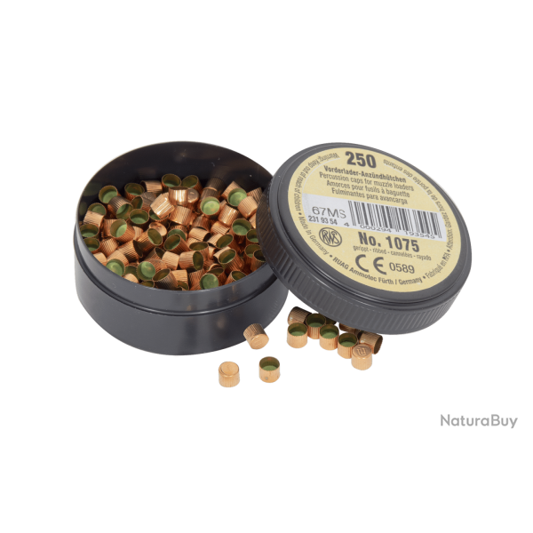 AMORCES RWS POUDRE NOIRE CANNELEES 1075 X250