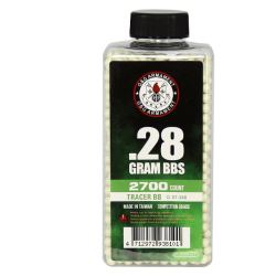 BILLES 0.28G TRACANTES VERTES EN BOUTEILLE DE 2700