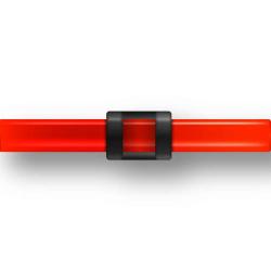 GUIDON FLUO ROUGE AJOURE M2.6 D2 L17.5