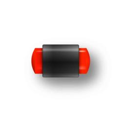 GUIDON FLUO ROUGE PLEIN M3.5 D3.5 L8