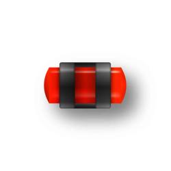 GUIDON FLUO ROUGE AJOURE M3 D3.5 L8