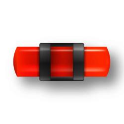 GUIDON FLUO ROUGE AJOURE M3 D4 L12.5