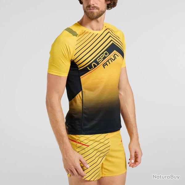 T-shirt vague M M, Jaune/Noir