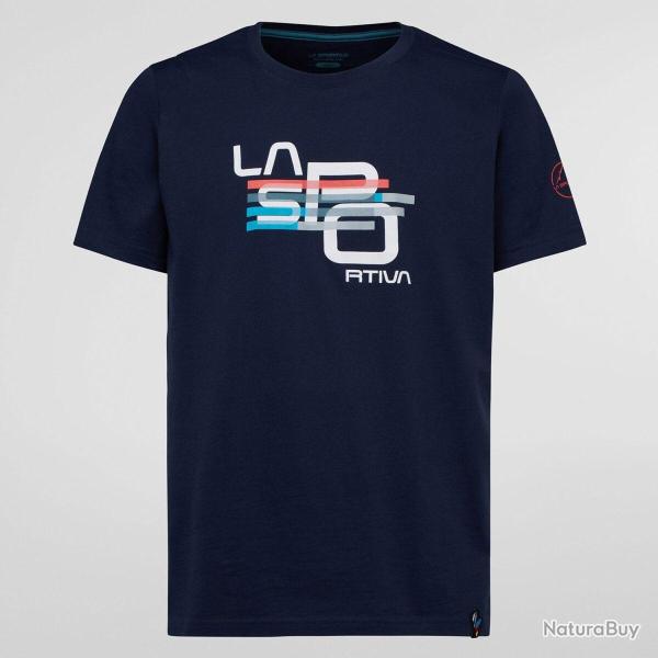 T-shirt ray� cube M M, Mer profonde