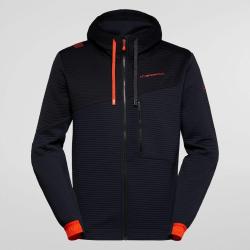 Sweat &agrave; capuche Method M L, Tomate noire/cerise