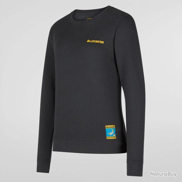 Sweat-shirt Escalade sur la Lune W S, Carbone/Giallo