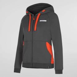 Sweat &agrave; capuche Kaos pour femme S, Carbone/Tomate cerise