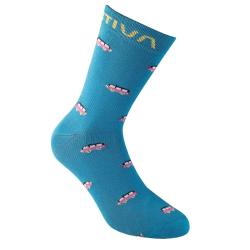 Chaussettes amusantes pour l'ext&eacute;rieur L, Bleu &eacute;lectrique/jaune