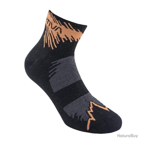 Chaussettes de course rapide S, Noir/Jaune