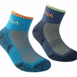Chaussettes de course pour enfants S, Lagon/Soleil hawa&iuml;en