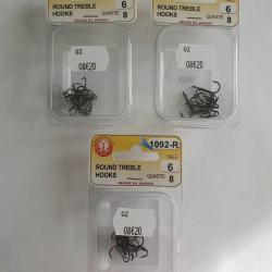 Lot 3 paquets de 8 hame&ccedil;on triples non mont&eacute;s N&deg;6