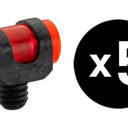 Guidon fluo rouge &agrave; visser 3.5