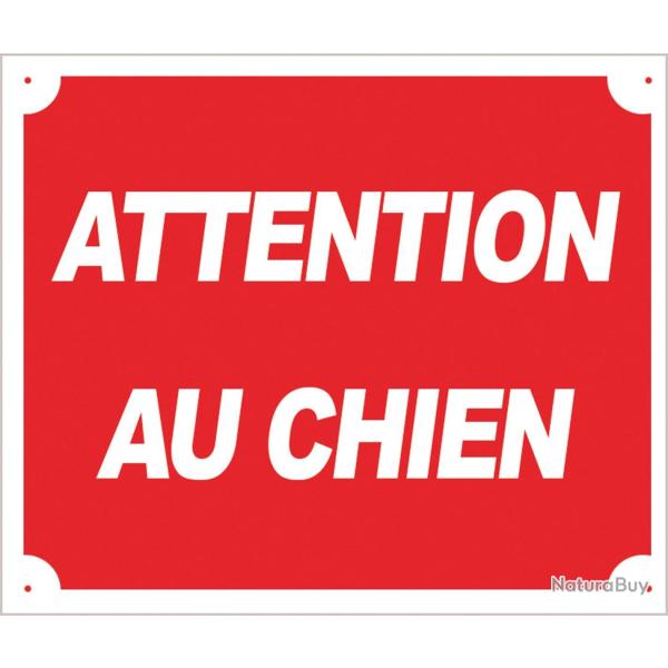 Panneau ''Attention au chien'' 30 x 25 cm