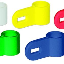 Bagues d'attache plastique diverses esp&egrave;ces Rouge, 8.5