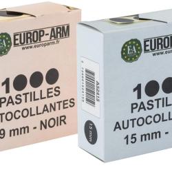 Pastilles autocollantes noires diam. 15 ou 19 mm 19
